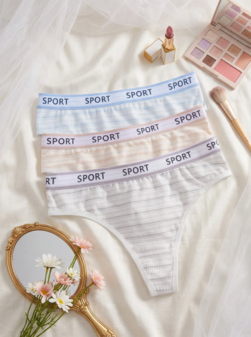Women's Seamless Sport Thong Panties (3-Pack)