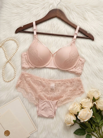 Blush Lace Lingerie Set